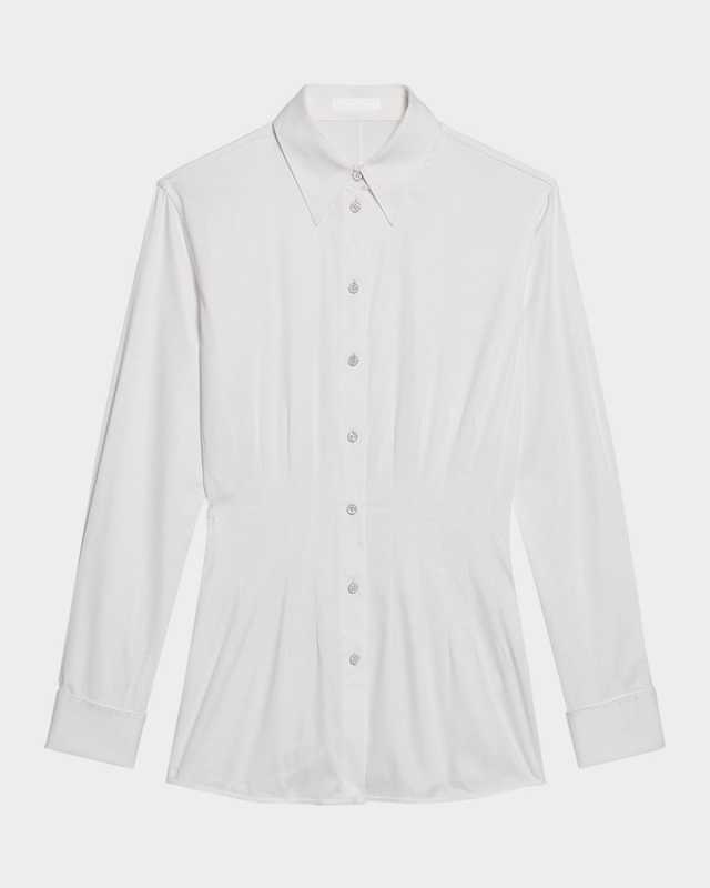 Darted Button-Front Shirt